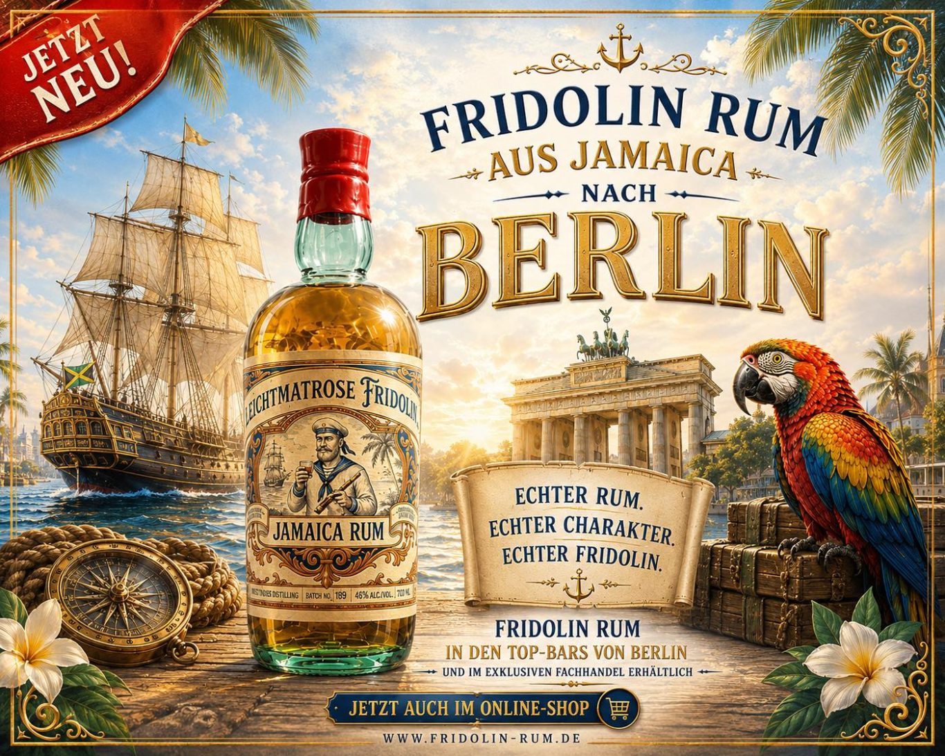 NEU - FRIDOLIN JAMAICA RUM